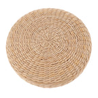 Japanese Woven Straw Round Tatami Cushion | Meditation & Floor Seating
