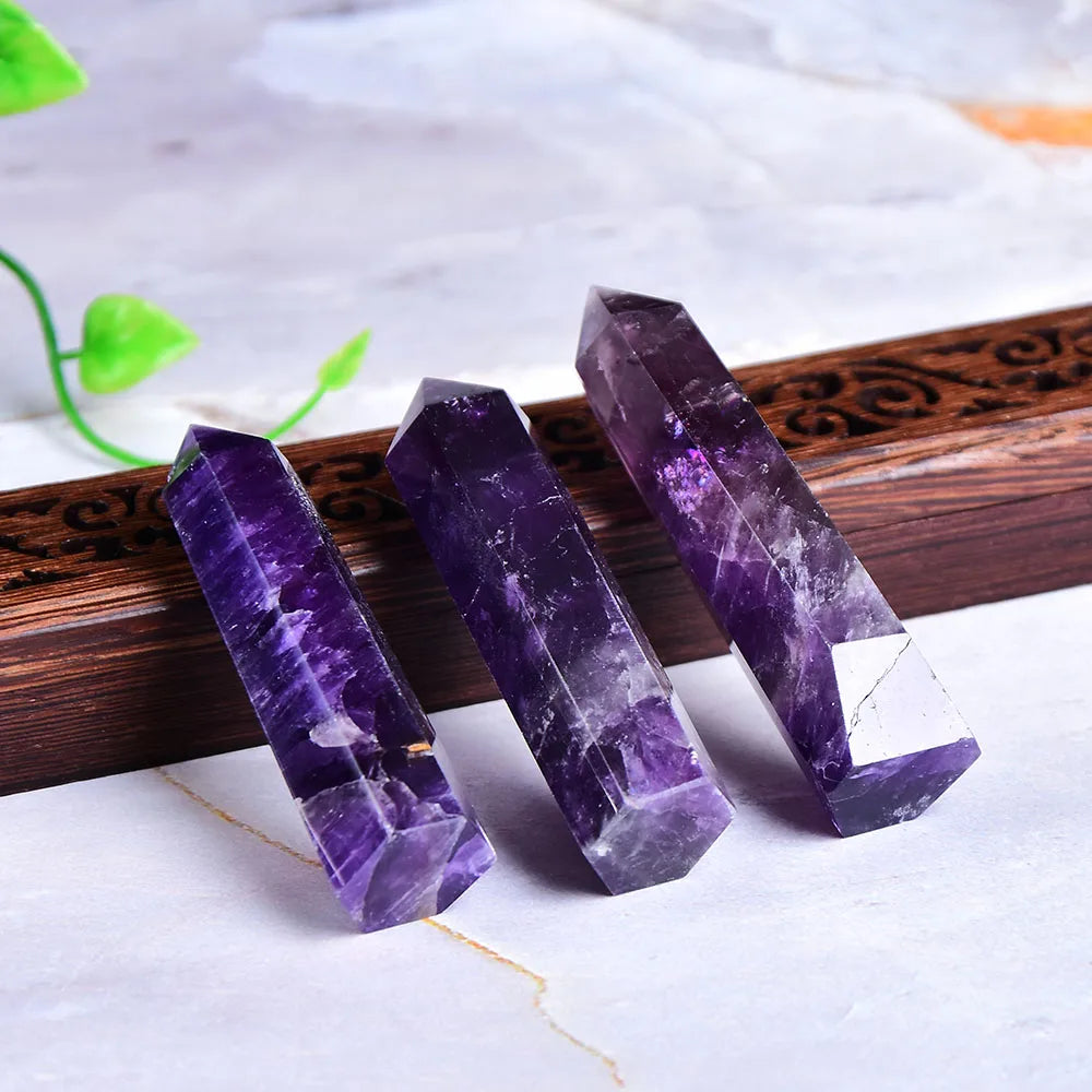 Natural Amethyst Crystal Point Tower | Calm, Clarity & Spiritual Protection