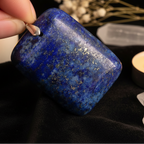 Lapis Lazuli Square Pendant Necklace | Natural Stone Unisex