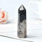 Natural Hematite Crystal Point Tower | Grounding & Protection Wand