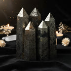Natural Hematite Crystal Point Tower | Grounding & Protection Wand