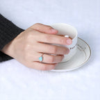 Larimar Trillion-Cut Ring, Slender Band