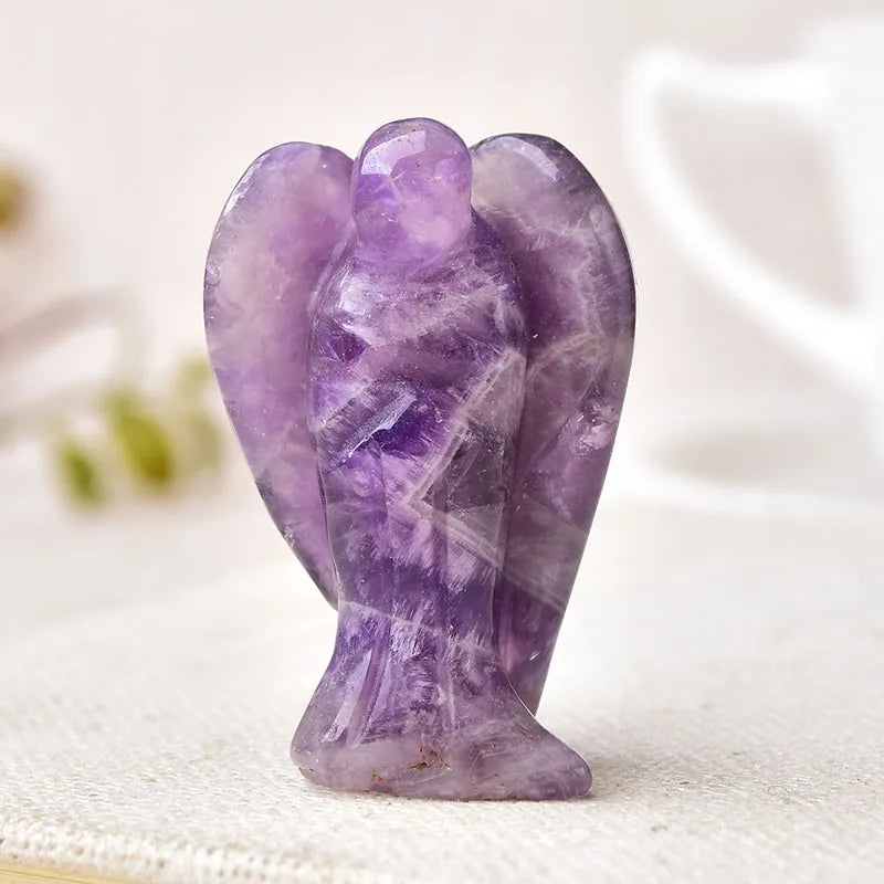 Crystal Guardian Angel Figurine | Choose Your Stone | Altar & Home Decor