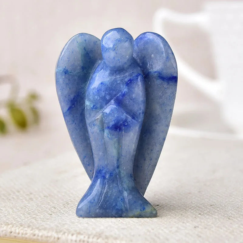 Crystal Guardian Angel Figurine | Choose Your Stone | Altar & Home Decor