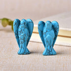 Crystal Guardian Angel Figurine | Choose Your Stone | Altar & Home Decor