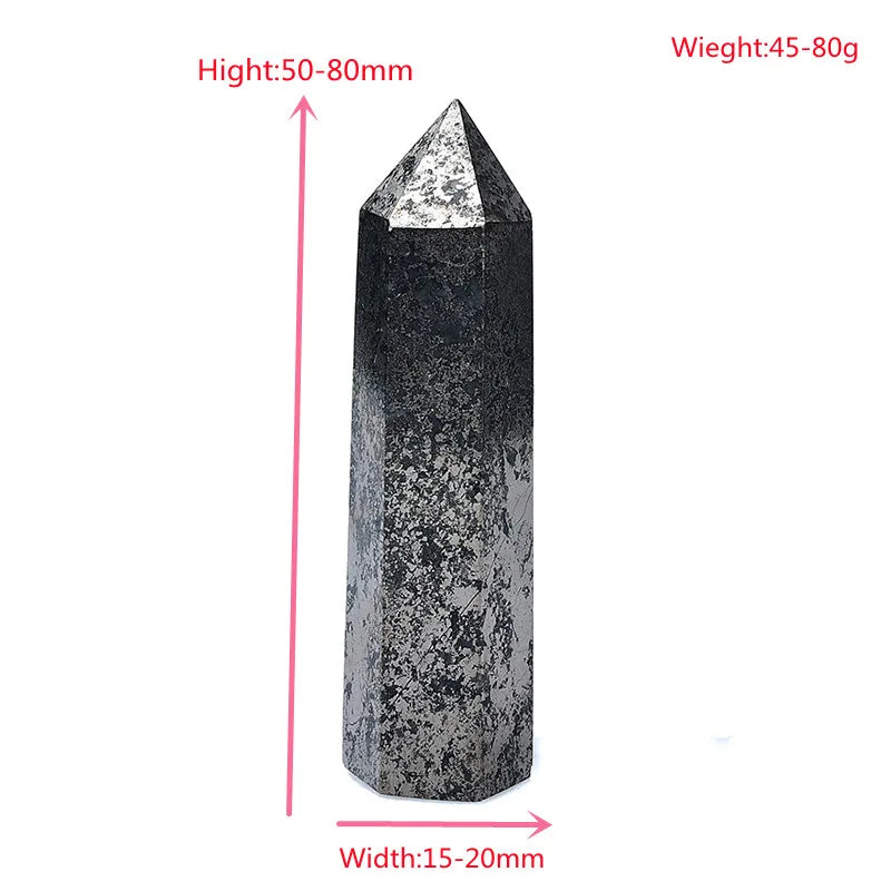Natural Hematite Crystal Point Tower | Grounding & Protection Wand