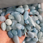 Aquamarine Tumbled Stones | Natural Polished Crystal