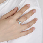Larimar Marquise East West Ring in 925 Sterling Silver