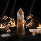 Natural Smoky Quartz Crystal Point Tower | Reiki Healing Wand