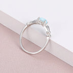Larimar Heart Ring in Sterling Silver