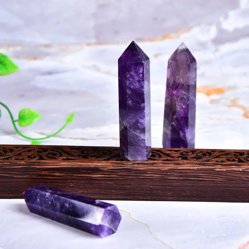 Natural Amethyst Crystal Point Tower | Calm, Clarity & Spiritual Protection