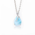 Larimar Teardrop Pendant Necklace