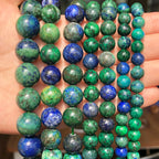 Azurite Malachite & Lapis Lazuli Stone Beads — DIY Jewelry Strand