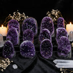 Natural Amethyst Crystal Cluster — Genuine Uruguay Geode Specimen