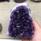 Natural Amethyst Crystal Cluster — Genuine Uruguay Geode Specimen