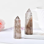 Natural Smoky Quartz Crystal Point Tower | Reiki Healing Wand