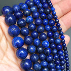 Lapis Lazuli Round Loose Stone Beads | 15" Strand | 4mm 6mm 8mm 10mm 12mm