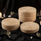 Japanese Woven Straw Round Tatami Cushion | Meditation & Floor Seating