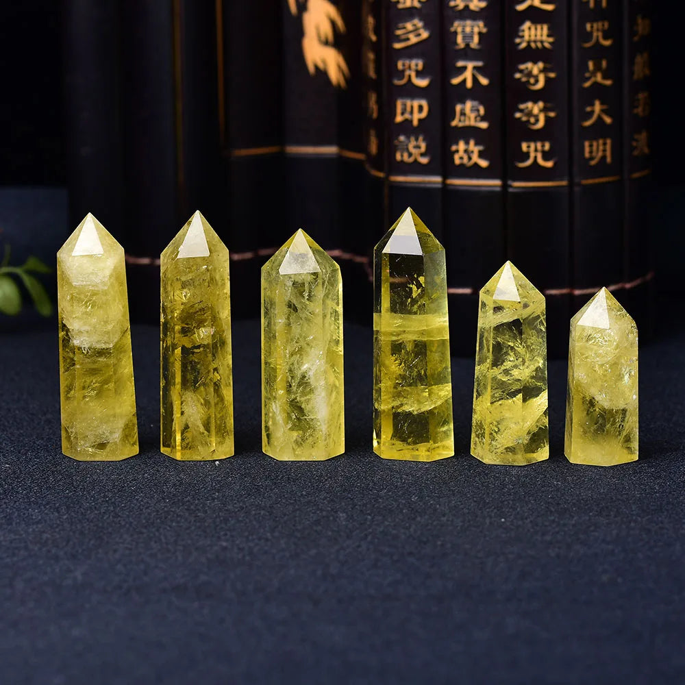 Natural Citrine Crystal Point Tower | Abundance & Solar Energy Wand