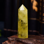 Natural Citrine Crystal Point Tower | Abundance & Solar Energy Wand