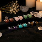 Natural Gemstone Stud Earrings — 8mm Crystal Ball Studs | 16 Healing Stones