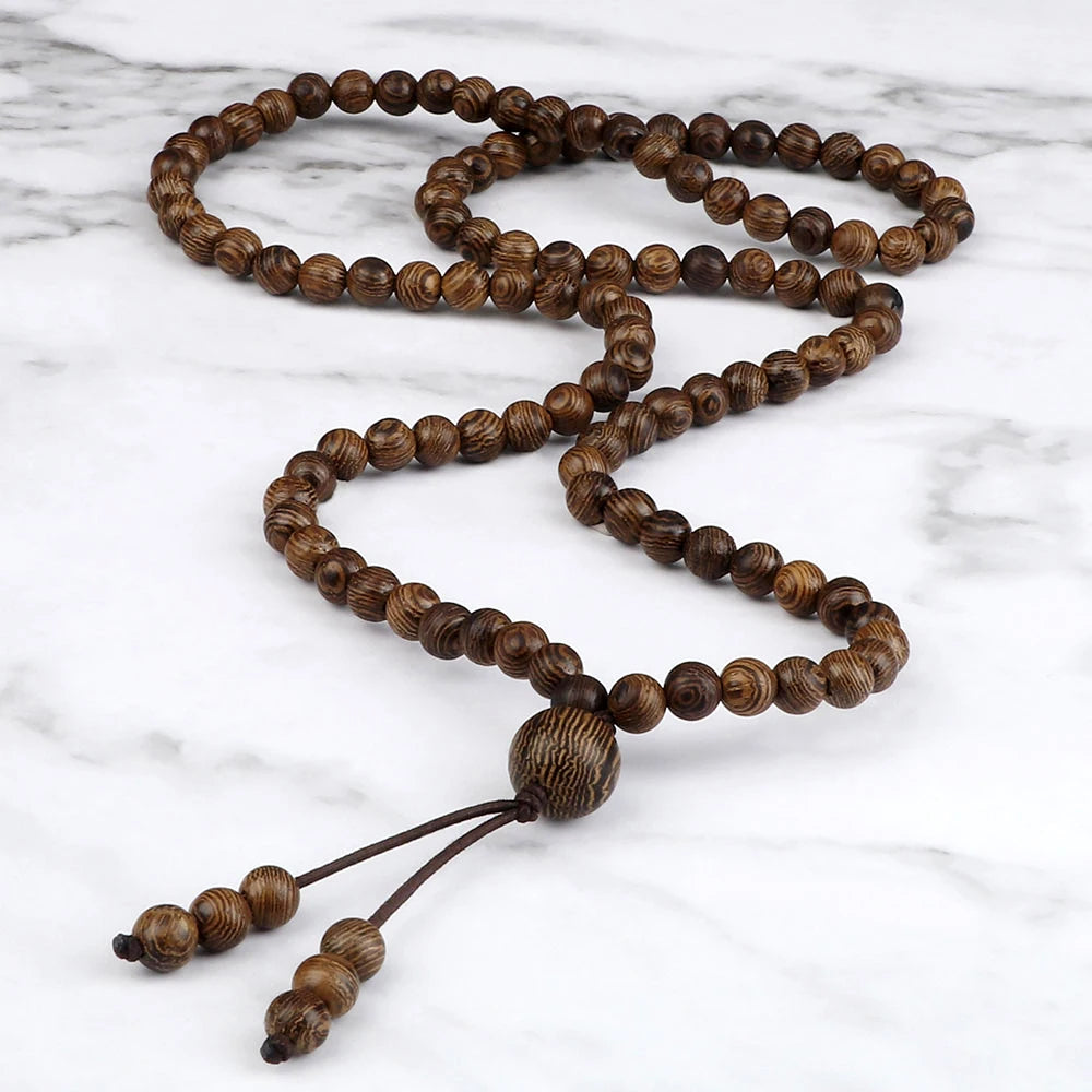 108 Bead Wrap Bracelet & Necklace | Natural Stone Meditation Mala