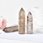 Natural Smoky Quartz Crystal Point Tower | Reiki Healing Wand