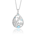 Larimar Starfish Pendant Necklace