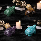 Natural Crystal Tortoise Carving | Choose Your Stone | Altar & Home Decor