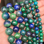 Azurite Malachite & Lapis Lazuli Stone Beads — DIY Jewelry Strand