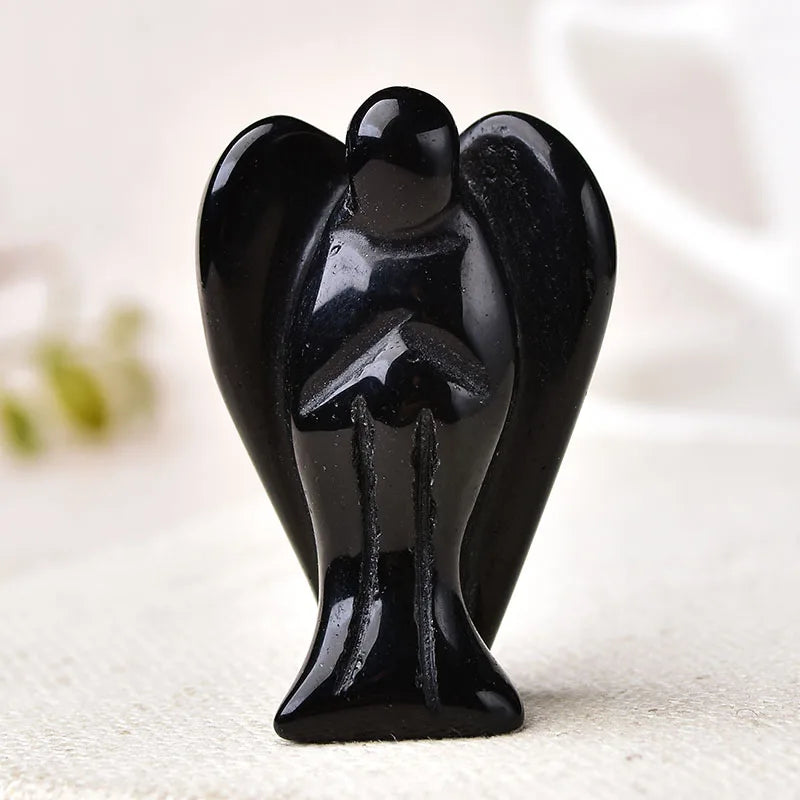 Crystal Guardian Angel Figurine | Choose Your Stone | Altar & Home Decor
