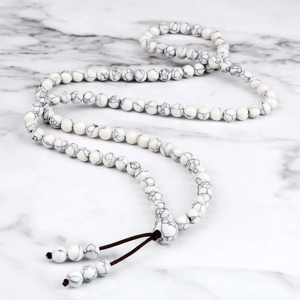 108 Bead Wrap Bracelet & Necklace | Natural Stone Meditation Mala