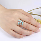 Larimar 925 Sterling Silver Cocktail Ring