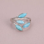 Larimar 925 Sterling Silver Cocktail Ring
