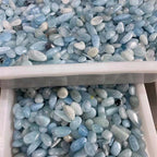 Aquamarine Tumbled Stones | Natural Polished Crystal