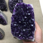 Natural Amethyst Crystal Cluster — Genuine Uruguay Geode Specimen