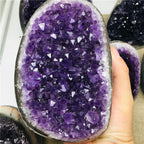 Natural Amethyst Crystal Cluster — Genuine Uruguay Geode Specimen