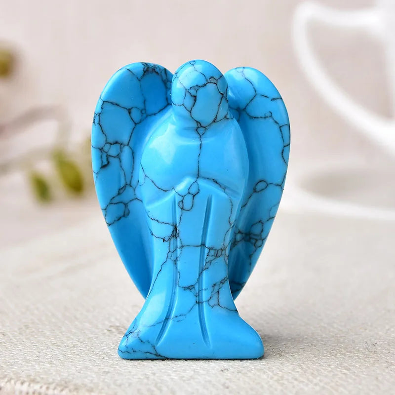 Crystal Guardian Angel Figurine | Choose Your Stone | Altar & Home Decor