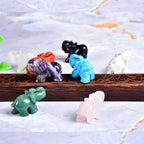 Crystal Elephant Figurine — Hand-Carved Natural Stone Decor
