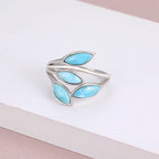 Larimar 925 Sterling Silver Cocktail Ring