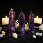Natural Amethyst Crystal Point Tower | Calm, Clarity & Spiritual Protection