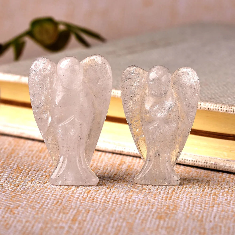 Crystal Guardian Angel Figurine | Choose Your Stone | Altar & Home Decor