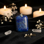 Lapis Lazuli Square Pendant Necklace | Natural Stone Unisex