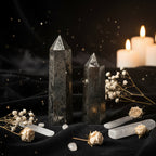 Natural Hematite Crystal Point Tower | Grounding & Protection Wand