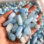 Aquamarine Tumbled Stones | Natural Polished Crystal