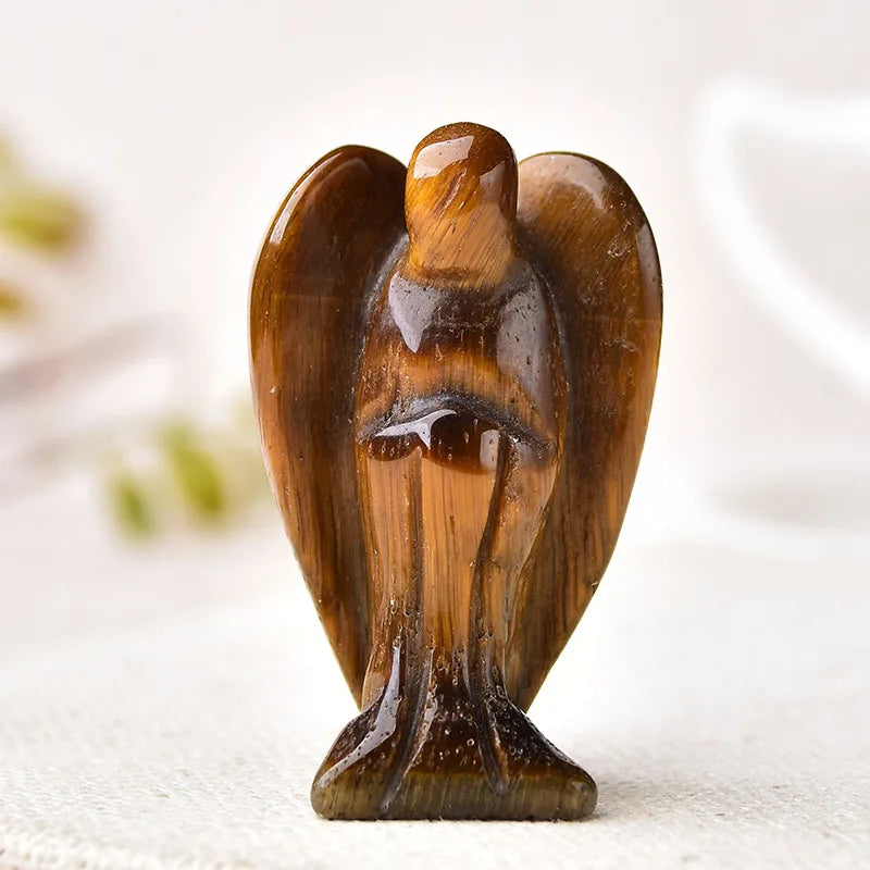 Crystal Guardian Angel Figurine | Choose Your Stone | Altar & Home Decor