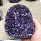 Natural Amethyst Crystal Cluster — Genuine Uruguay Geode Specimen