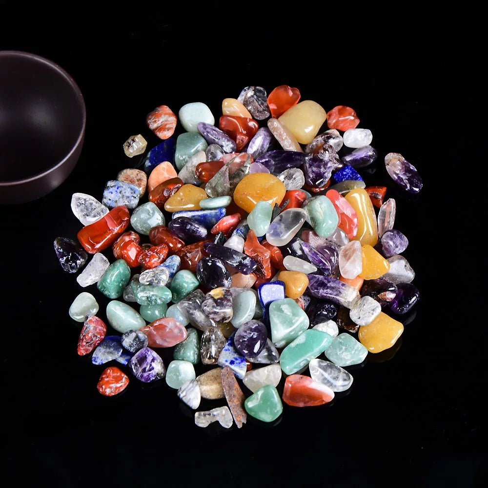 Natural Crystal Chip Gravel | 100g Healing Gemstone Chips for Decor, Grids & Aquariums