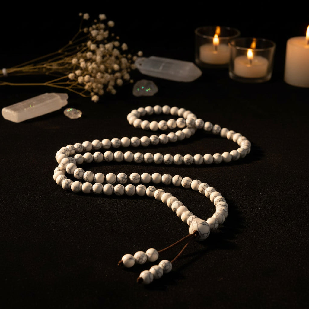 108 Bead Wrap Bracelet & Necklace | Natural Stone Meditation Mala