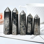Natural Hematite Crystal Point Tower | Grounding & Protection Wand